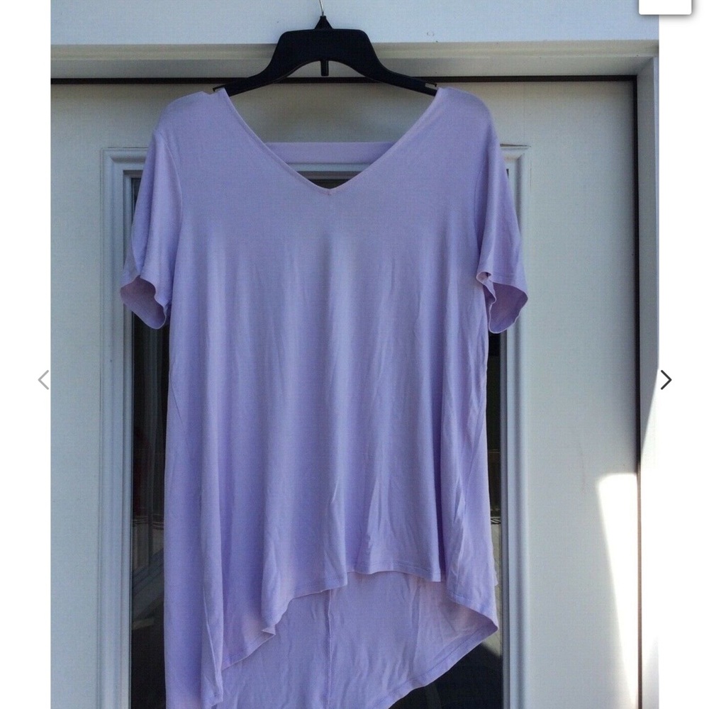 Lisa Rinna Collection Women's Top Sz M V-Neck Orchid A303168